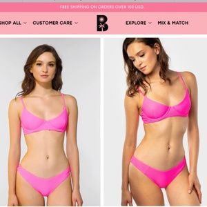 NWT BLACKBOUGH HOT PINK BIKINI SET in M